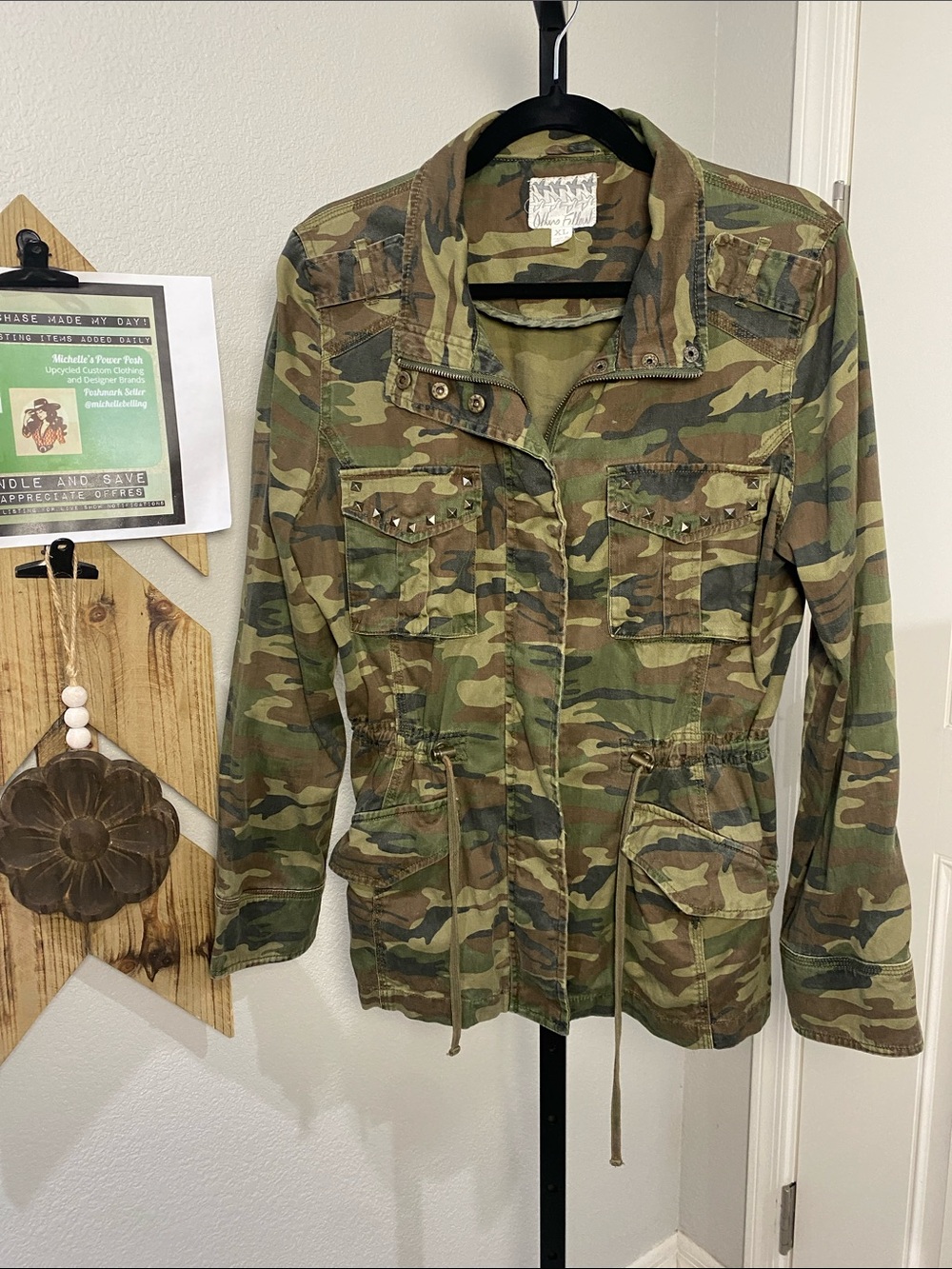 Others Follow Women's Camouflage Utility Jacket - Green/Brown NWOT🌵🌼✌🏻
